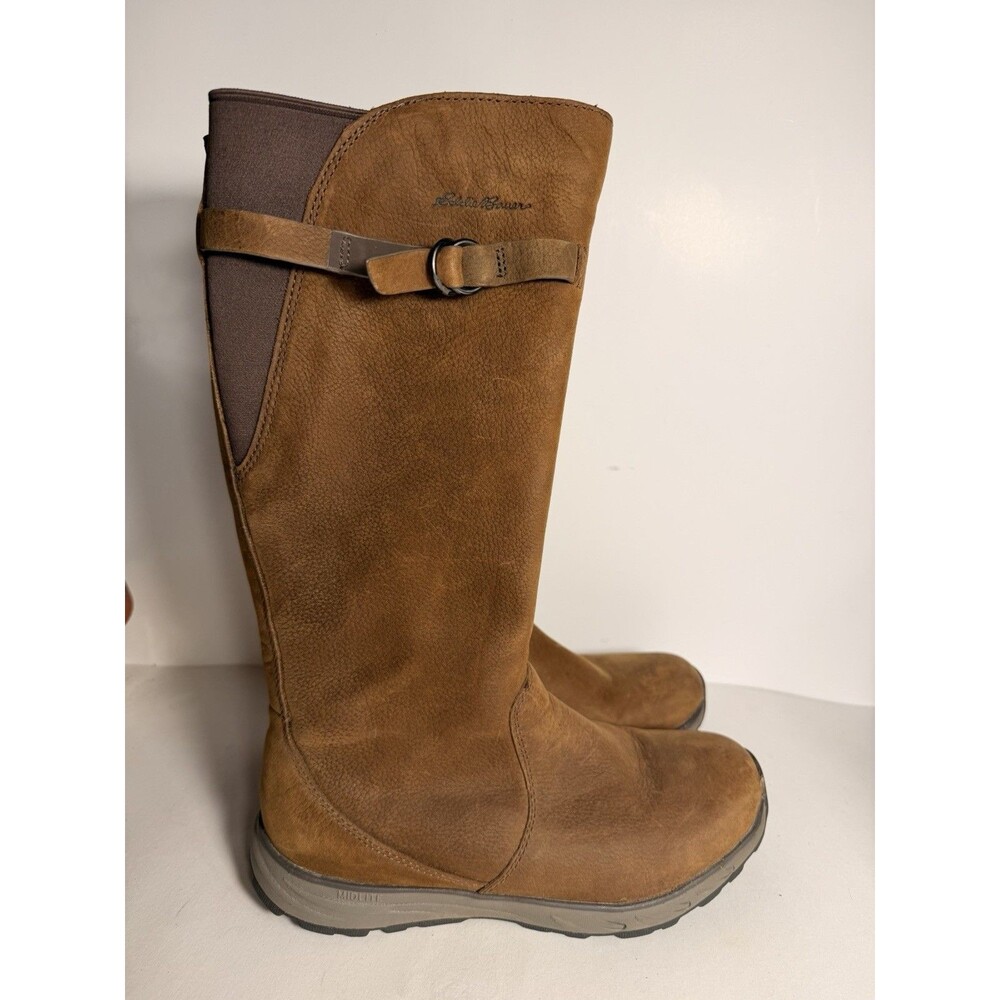 Eddie Bauer Lodge Tall Leather Boots Brown Women's Sz US 8 / EUR 38.5 / 6169-237